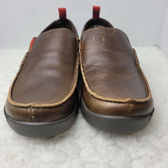Olukai Na’i Wp Loafer Men\'s size 9Leather Waterproof Slip On Pre Owned L47 New main image 8